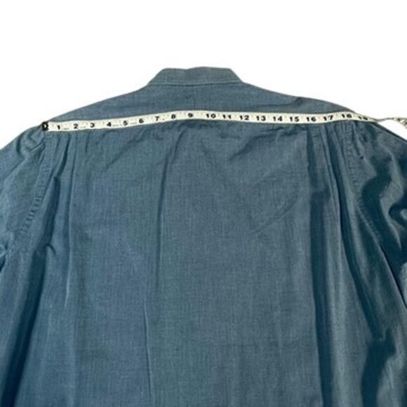 BURBERRYS of London Men’s 100% Cotton Dress Shirt Blue 15.5-33 (M/L) Vintage USA - Picture 7 of 7